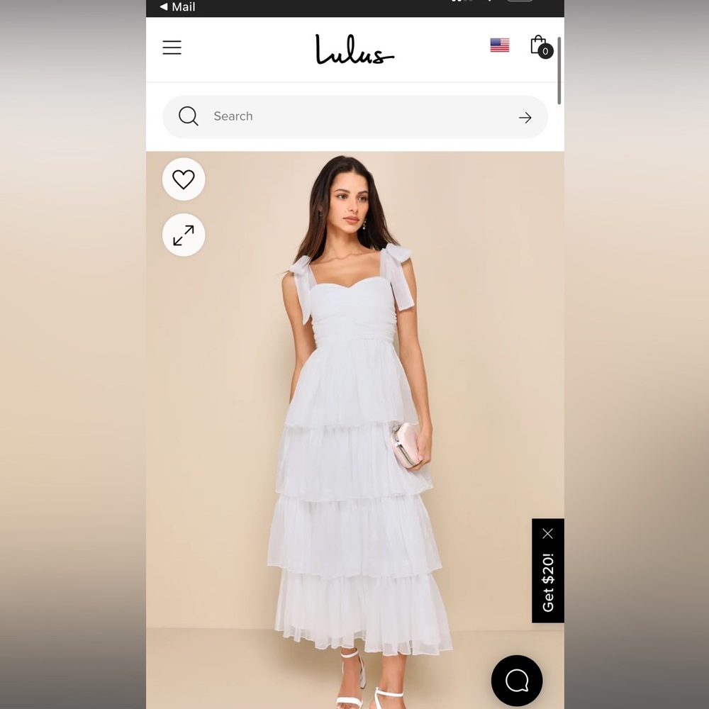 Lulus bridal shower maxi tiered dress